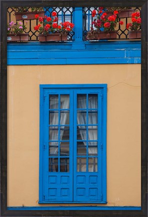 Framed Spain, Oviedo, Plaza Fontan, Building Detail Print