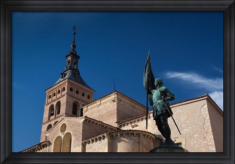 Framed Plaza San Martin and San Martin Church, Segovia, Spain Print