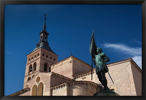 Framed Plaza San Martin and San Martin Church, Segovia, Spain Print