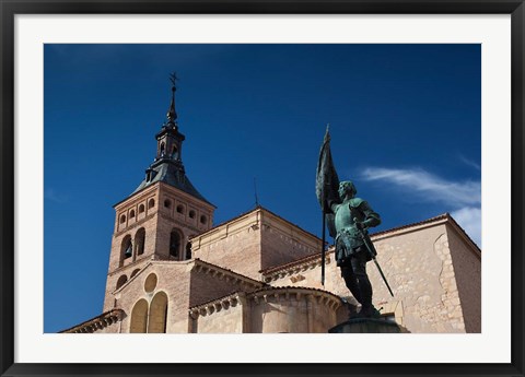 Framed Plaza San Martin and San Martin Church, Segovia, Spain Print