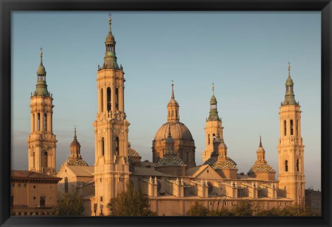 Framed Basilica de Nuestra Senora de Pilar, Zaragoza, Spain Print