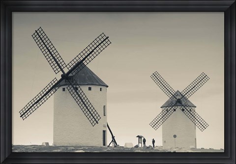 Framed La Mancha Windmills, Campo de Criptana, Castile-La Mancha Region, Spain Print