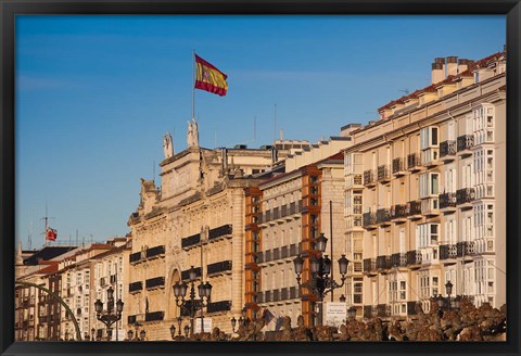 Framed Waterfront Buildings, Santander, Spain Print