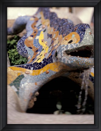 Framed Sights of Parc Guell, Barcelona, Spain Print