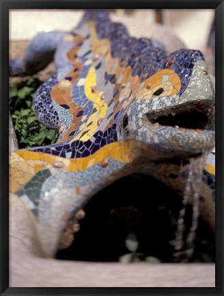 Framed Sights of Parc Guell, Barcelona, Spain Print