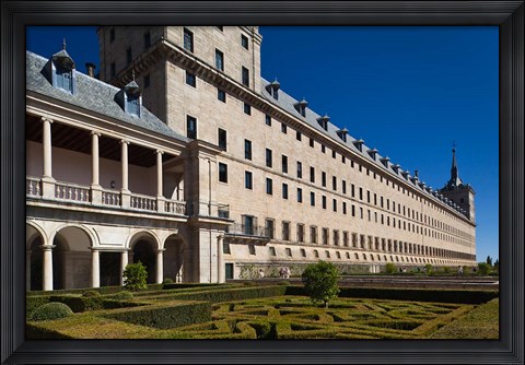 Framed El Escorial Royal Monastery and Palace, San Lorenzo de El Escorial, Spain Print