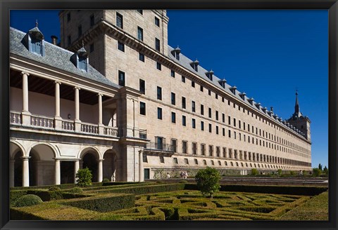 Framed El Escorial Royal Monastery and Palace, San Lorenzo de El Escorial, Spain Print