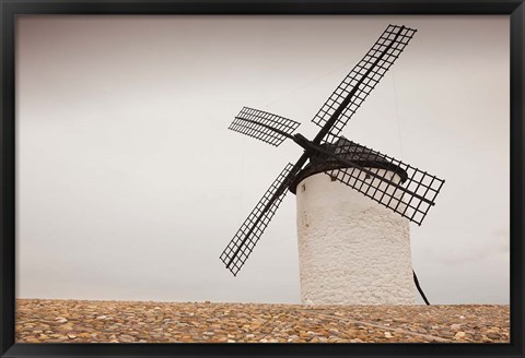 Framed La Mancha Windmills, Campo de Criptana, Castile-La Mancha Region, Spain Print