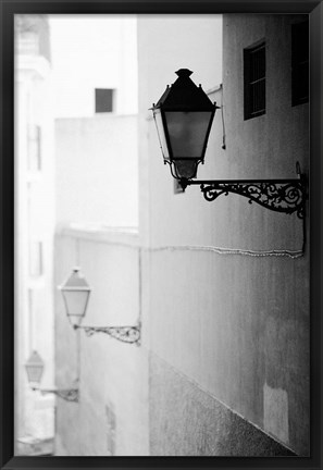 Framed Streelights, Palma, Mallorca, Spain Print