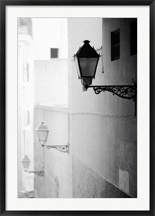 Framed Streelights, Palma, Mallorca, Spain Print