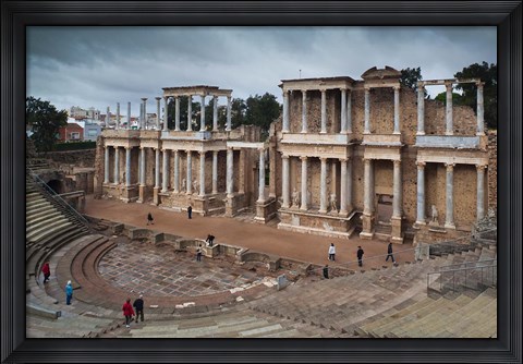 Framed Spain, Extremadura, Badajoz, Merida, Roman Theater Print