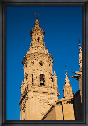 Framed Cathedral of Santa Maria de la Redonda, Logrono, Spain Print