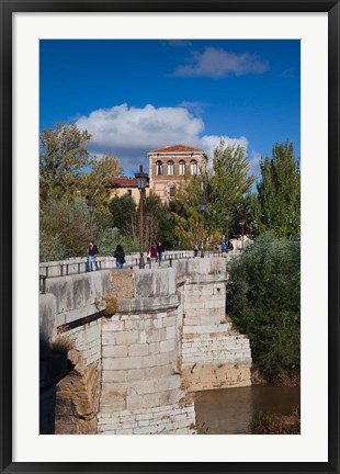 Framed Spain Castilla y Leon, Puente de San Marcos bridge Print