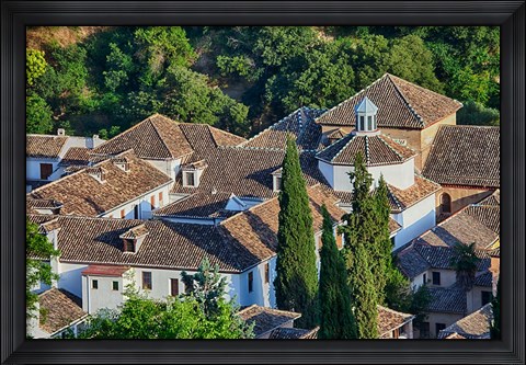 Framed Rooftops of the Albayzin district, Granada, Spain Print