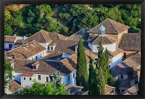 Framed Rooftops of the Albayzin district, Granada, Spain Print