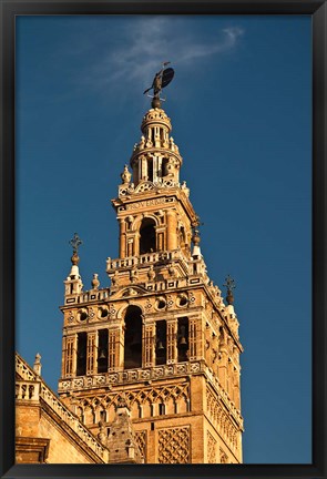 Framed Cathedral And Giralda Tower, Seville, Spain Print