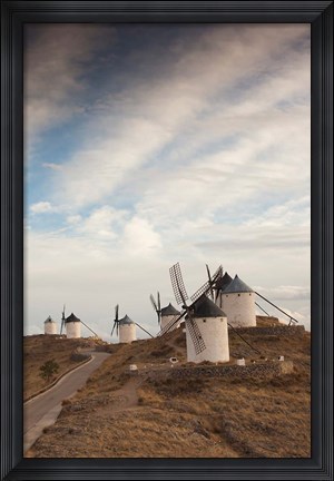 Framed La Mancha Windmills, Consuegra, Castile-La Mancha Region, Spain Print
