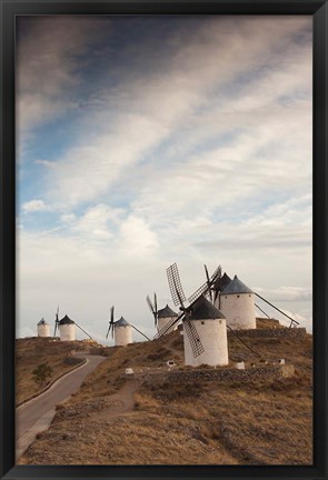 Framed La Mancha Windmills, Consuegra, Castile-La Mancha Region, Spain Print