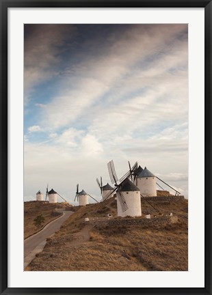 Framed La Mancha Windmills, Consuegra, Castile-La Mancha Region, Spain Print