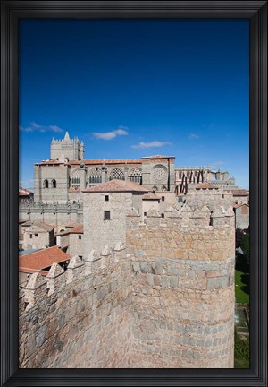 Framed Las Murallas, Avila, Spain Print