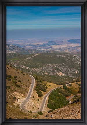Framed Sierra Margarita Landscape, Grazalema-Zahara de la Sierra, Spain Print