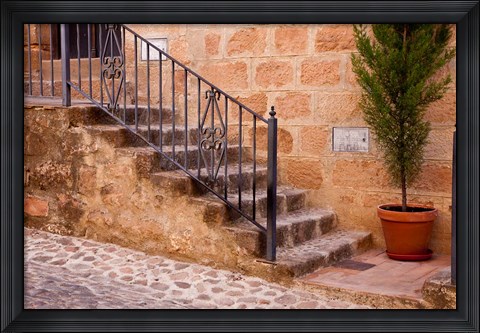 Framed Spain, Andalusia Street scene in the town of Banos de la Encina Print