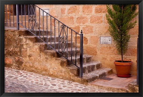 Framed Spain, Andalusia Street scene in the town of Banos de la Encina Print