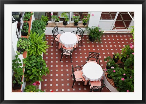 Framed Spain, Andalusia, Arcos De la Fontera Breakfast Room of a Hotel Print