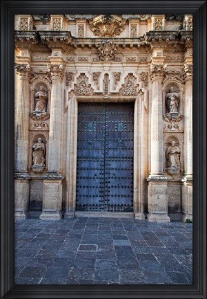 Framed Spain, Andalusia, Cadiz, Arcos De la Fontera Saint Peter&#39;s Church Print