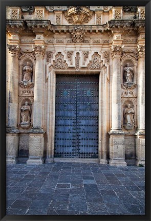 Framed Spain, Andalusia, Cadiz, Arcos De la Fontera Saint Peter&#39;s Church Print