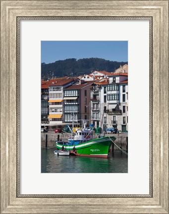 Framed Spain, Basque Country, Vizcaya, Lekeitio Harbor Print