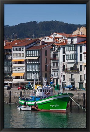 Framed Spain, Basque Country, Vizcaya, Lekeitio Harbor Print