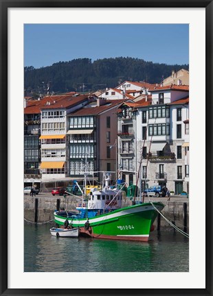 Framed Spain, Basque Country, Vizcaya, Lekeitio Harbor Print