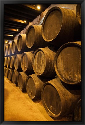 Framed Spain, Bodegas Gonzalez Byass, Winery Casks Print