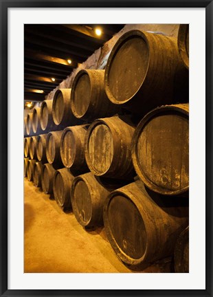 Framed Spain, Bodegas Gonzalez Byass, Winery Casks Print