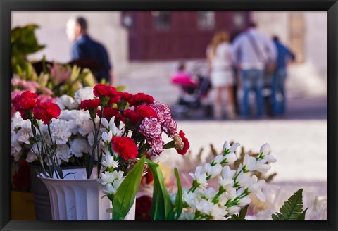 Framed Spain, Cadiz, Plaza de Topete Flower Market Print