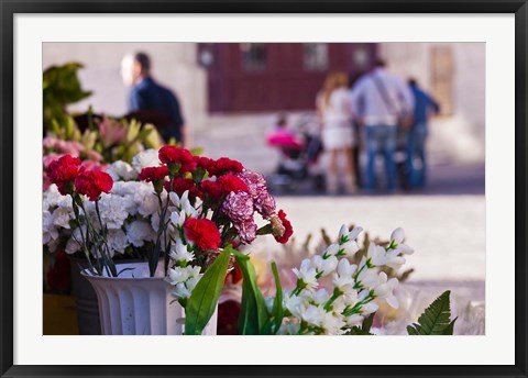 Framed Spain, Cadiz, Plaza de Topete Flower Market Print