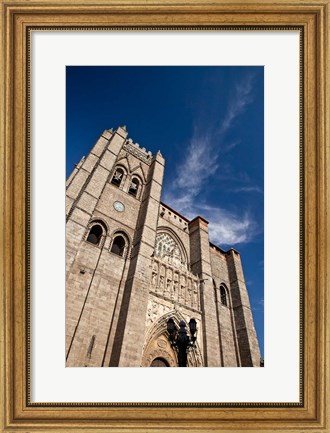 Framed Spain, Castilla y Leon Region, Avila Avila Cathedral detail Print
