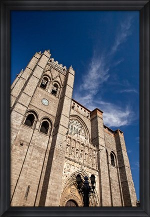 Framed Spain, Castilla y Leon Region, Avila Avila Cathedral detail Print