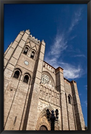 Framed Spain, Castilla y Leon Region, Avila Avila Cathedral detail Print