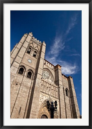 Framed Spain, Castilla y Leon Region, Avila Avila Cathedral detail Print