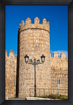 Framed Spain, Castilla y Leon Scenic medieval city walls of Avila Print