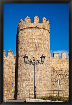 Framed Spain, Castilla y Leon Scenic medieval city walls of Avila Print