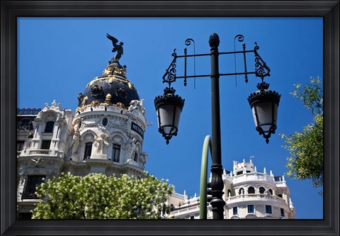 Framed Spain, Madrid Metropolis building on Grand Via Print