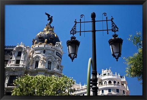 Framed Spain, Madrid Metropolis building on Grand Via Print