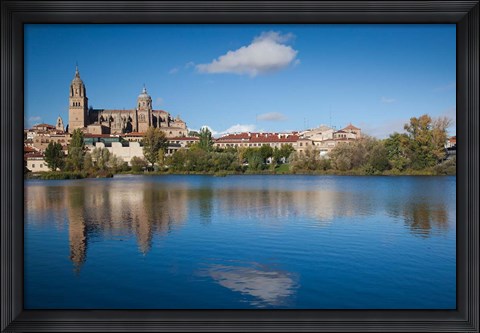 Framed View from the Tormes River, Salamanca, Spain Print