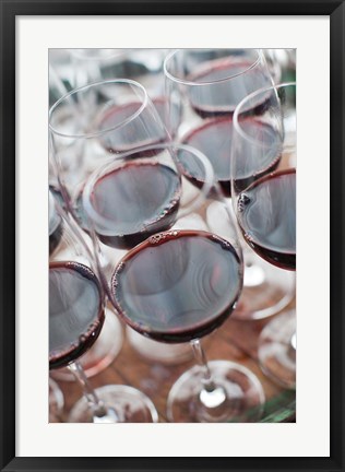 Framed Wine Tasting, Bodega Marques de Riscal Winery, Elciego, Basque Country Region, Spain Print