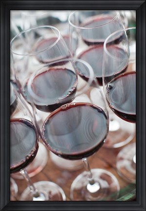 Framed Wine Tasting, Bodega Marques de Riscal Winery, Elciego, Basque Country Region, Spain Print