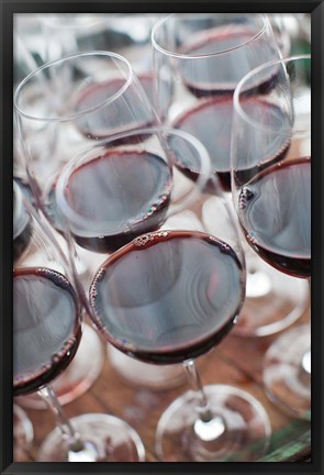 Framed Wine Tasting, Bodega Marques de Riscal Winery, Elciego, Basque Country Region, Spain Print