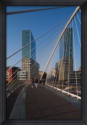 Framed Zubizuri Bridge, Bilbao, Spain Print